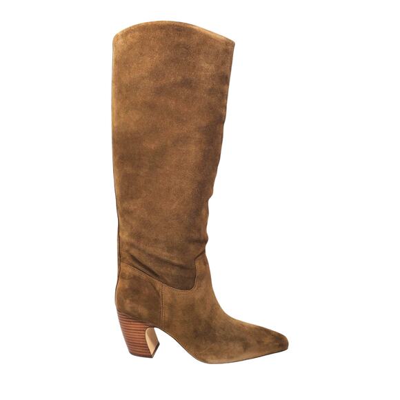 Vince Camuto Cristen Silky Suede Knee High Boots Regular Calf Reishi Size 10 New - Picture 1 of 9